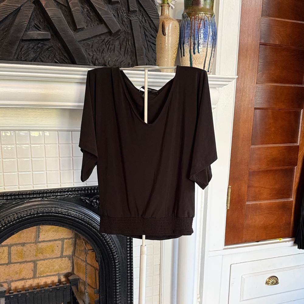 White House Black Market shirt kimono‎ sleeve elasticized waist blouse. Worn 3x
